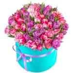 Бокс из 51 пионовидного тюльпана