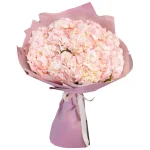 Букет из 11 розовых гортензий